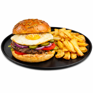 Meniu burger de vita cu ou si parmezan 610g