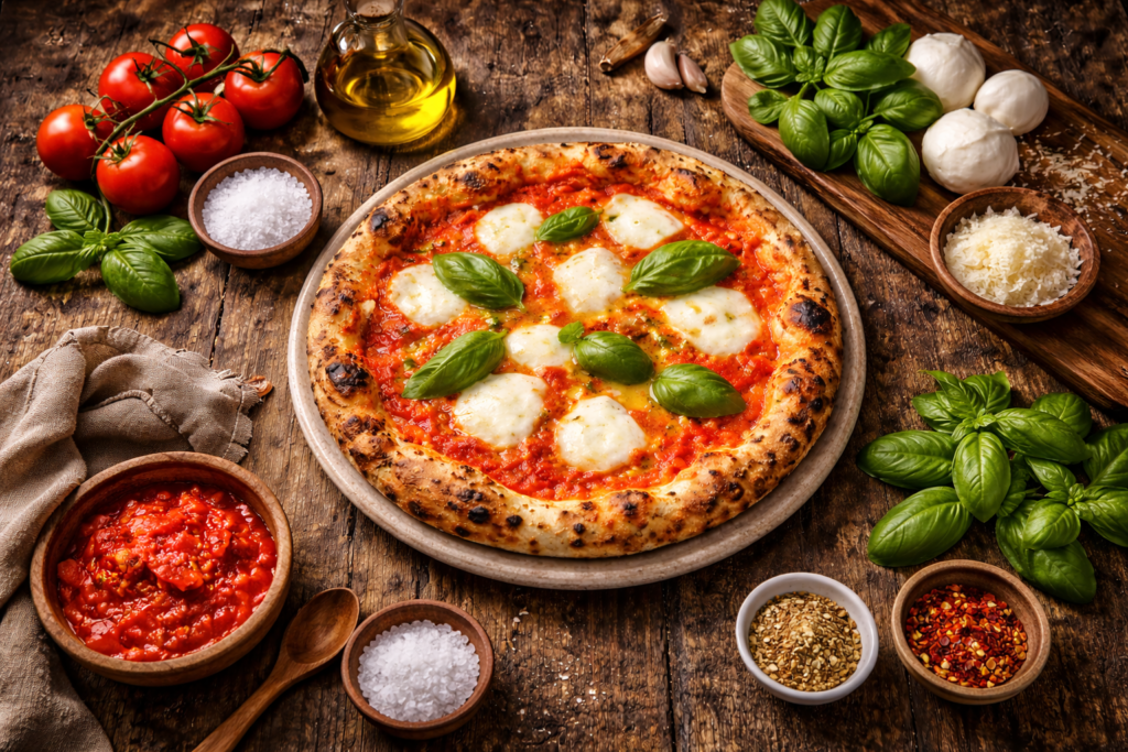 Pizza Margherita Napoletantă